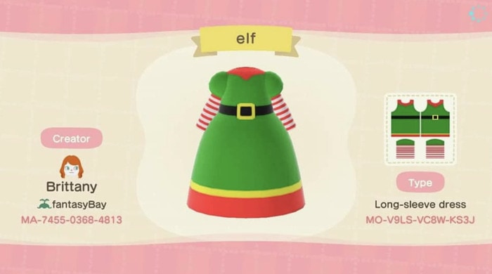 Animal Crossing Christmas Ideas - elf custom design