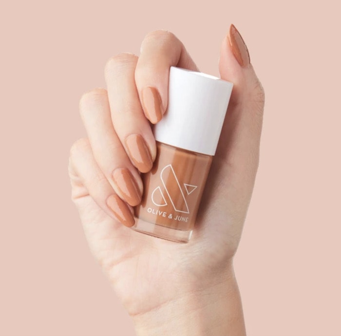 Christmas Nail Colors - Olive & June Caramel Budino