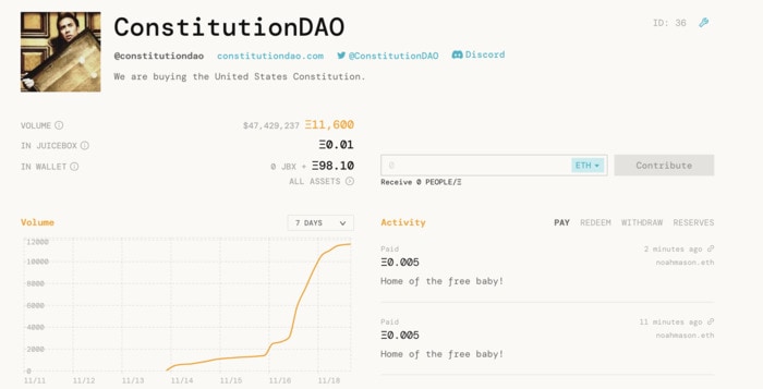 ConstitutionDAO