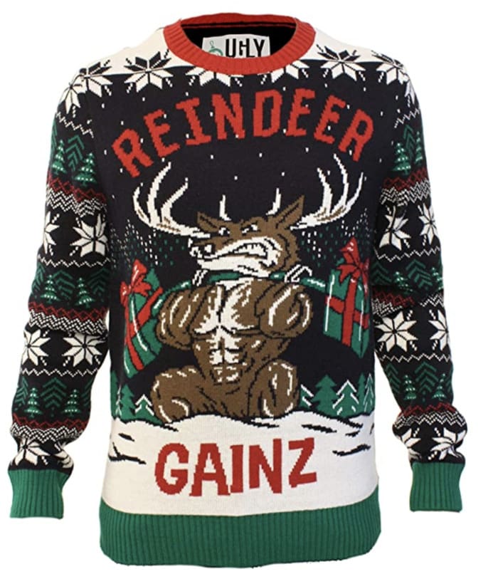 Christmas Harambe Jumper Sweater Top Ugly Xmas Funny Tumblr Gift Elf RIP 