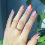 Gel Nail Designs - Multi-Colored French Tips