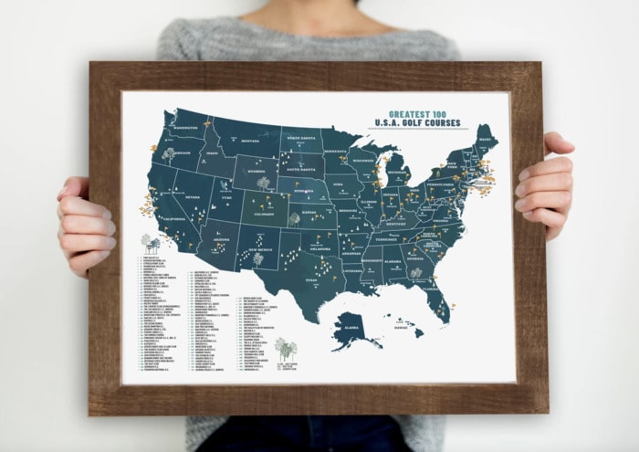 Gifts for Men - Top Golf Courses Sign