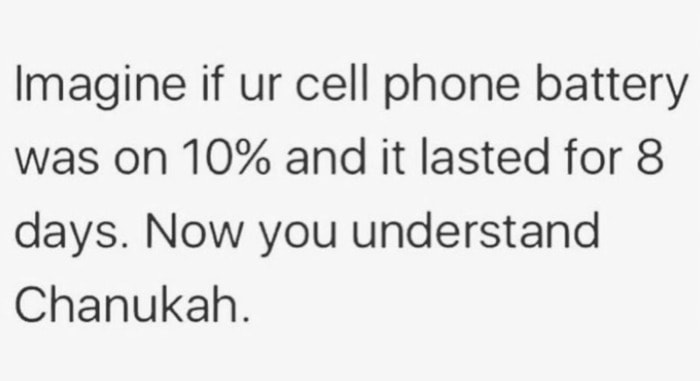 Hanukkah Memes - Cell phone battery