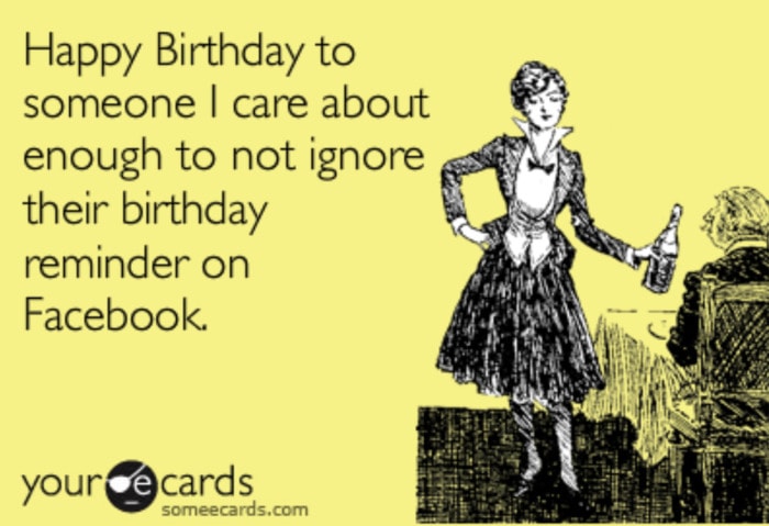 Happy Birthday Meme - Reminder on Facebook