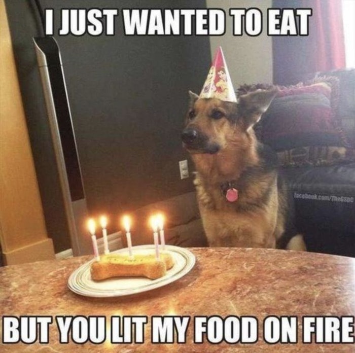 Happy Birthday Meme - Food on Fire