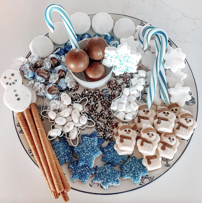 Hot Chocolate Charcuterie Boards - Hanukkah charcuterie board