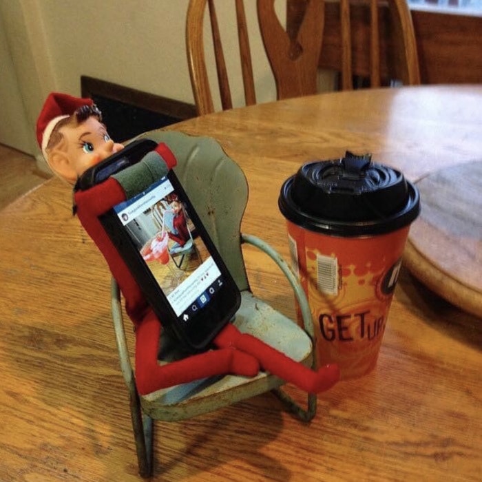Naughty Elf on the Shelf - what did he do last night