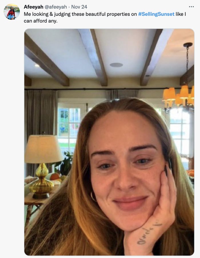 Selling Sunset Season 4 Tweets Memes - Adele