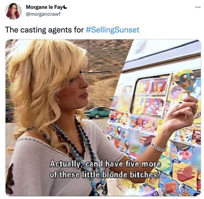 Selling Sunset Season 4 Tweets Memes - paris hilton casting