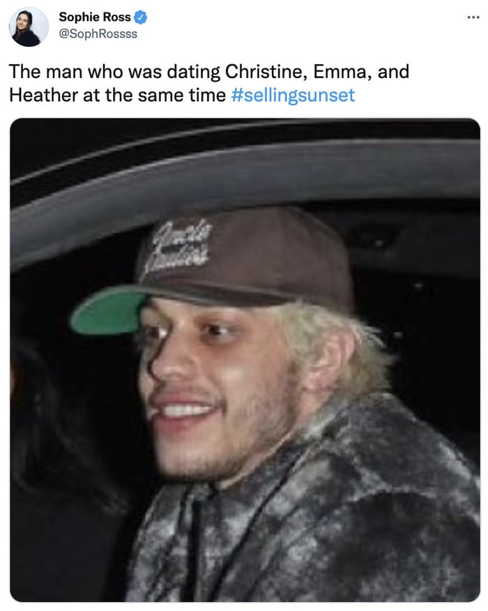 Selling Sunset Season 4 Tweets Memes - pete davidson
