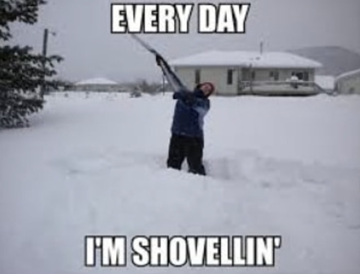 Snow Puns - Every Day I'm Shovellin'