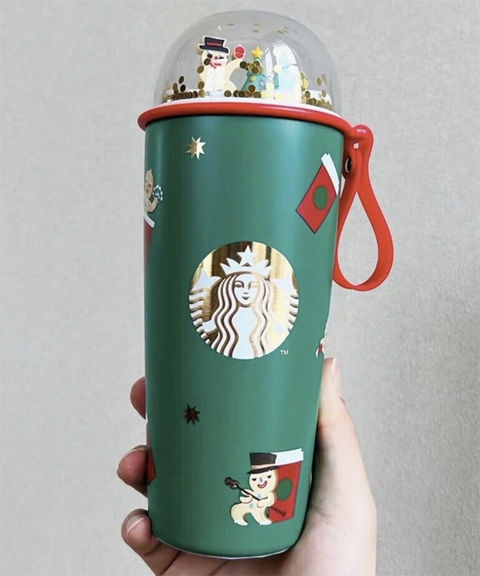 Starbucks Holiday Cups 2021 - China Cold Cup Snowman Scene
