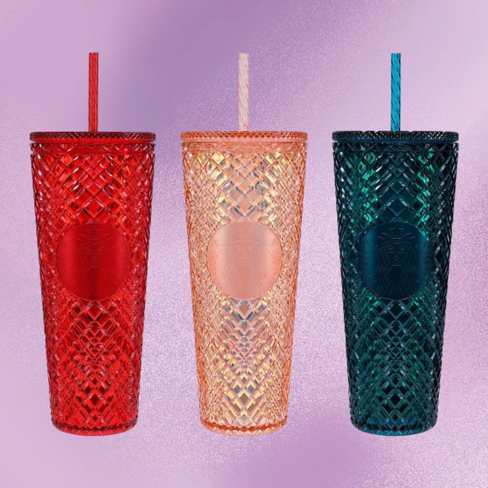 Starbucks Holiday Cups 2021 - Glitter Red Green Cold Cup