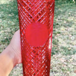 Starbucks Holiday Cups 2021 - Red Glitter Grid Cold Cup