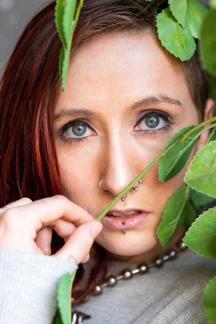 Face Piercings - nose and lip piercing
