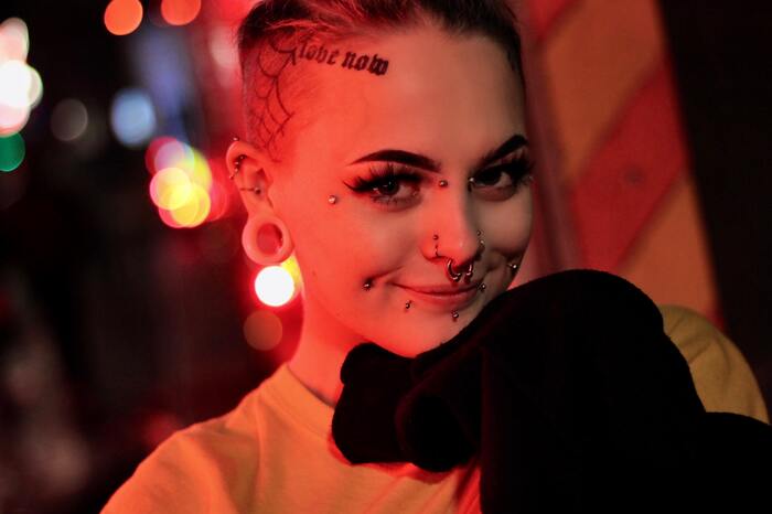Face Piercings - lots of piercings