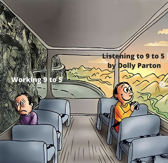 Two Guys on a Bus Meme - Dolly Parton