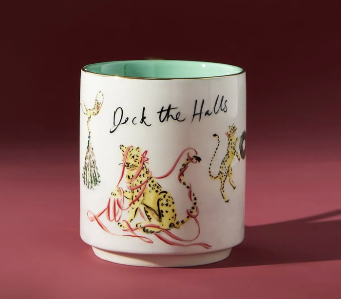 Best Coffee Mugs - Deck the Halls Cheetah