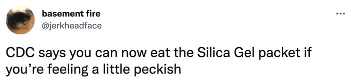 CDC Says Tweets - silica gel
