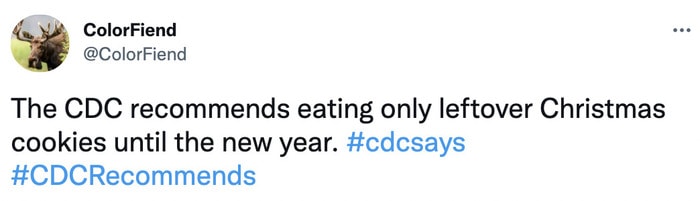 CDC Says Tweets - cookies only