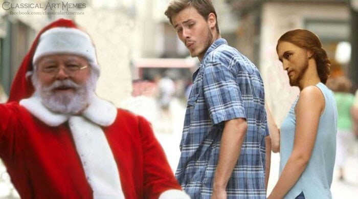 Christmas Memes - distracted boyfriend