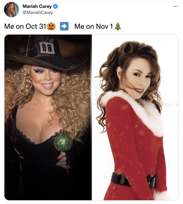 Mariah Carey Memes - October 31 vs November 1