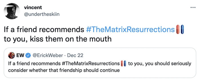 Matrix Resurrections Memes - friend recommendation