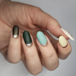Skittles Manicure - cool tones gold