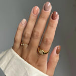 Skittles Manicure - nude nails