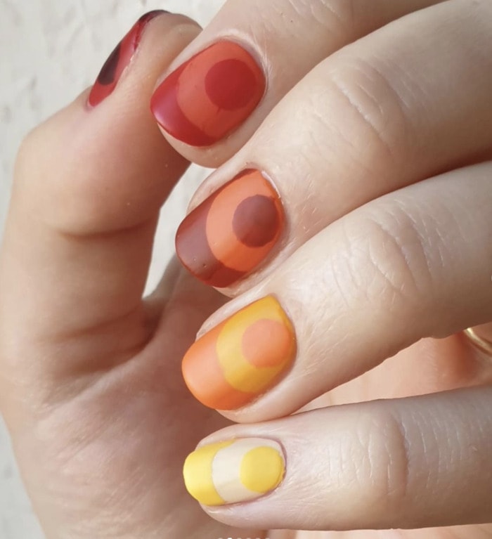 Skittles Manicure - circular designs