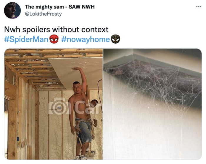 Spiderman Memes No Way Home - no context spiderweb