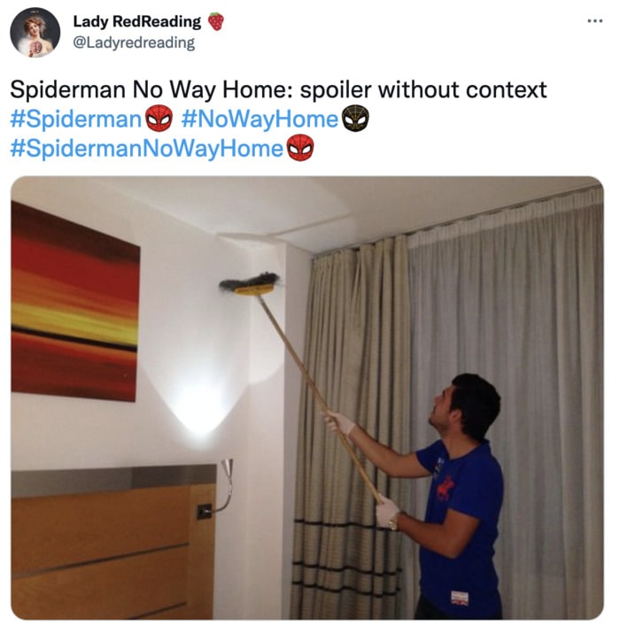 Spiderman Memes No Way Home - no context broom