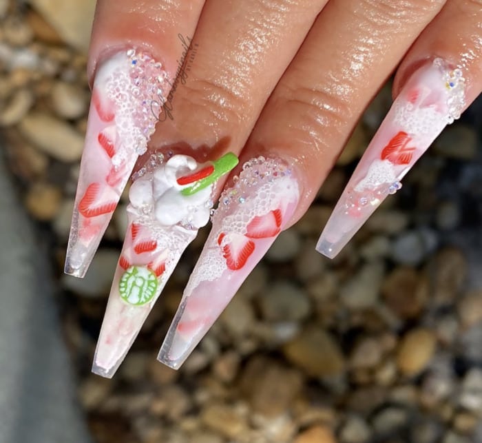 Starbucks Nails - Pink Drink