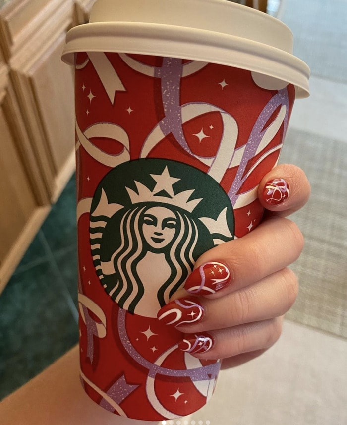 Starbucks Nails - Holiday Cup