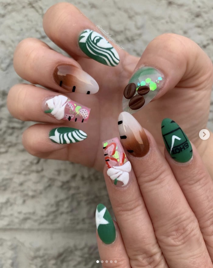 Starbucks Nails - Coffee