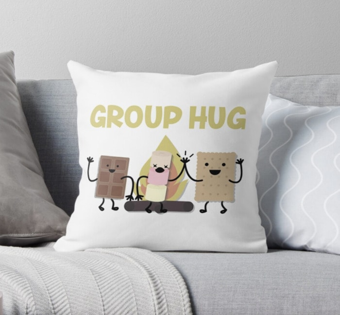 White Elephant Gift Ideas - Group Hug S'mores pillow
