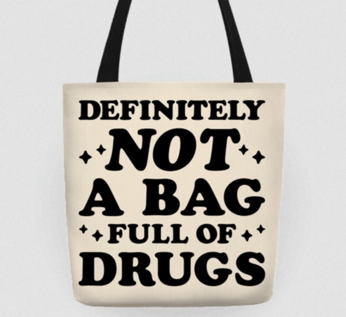 White Elephant Gift Ideas - Not a Bag of Drugs tote bag