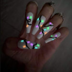 Winter Nails - light up Christmas lights