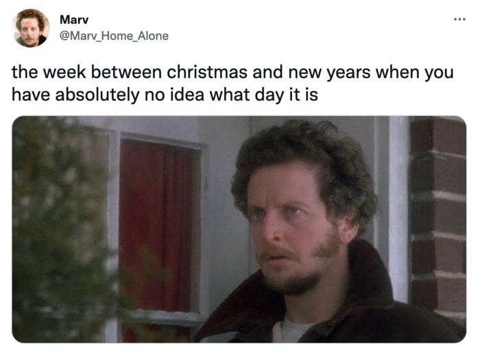 Days Between Christmas and New Years Memes - Home Alone Marv