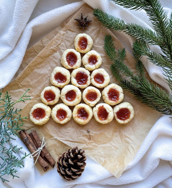 Popular Christmas Cookie in Each State - thumbprint cookies
