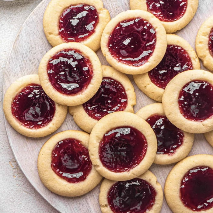 Popular Christmas Cookie in Each State - raspberry thumbprint cookies