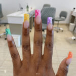 Coffin Nail Designs - Yin Yang Rainbow
