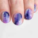 Gel Short Nail Designs - galaxy design