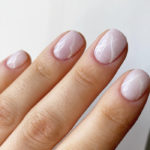 Gel Short Nail Designs - marbled nails