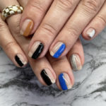 Gel Short Nail Designs - two-toned design