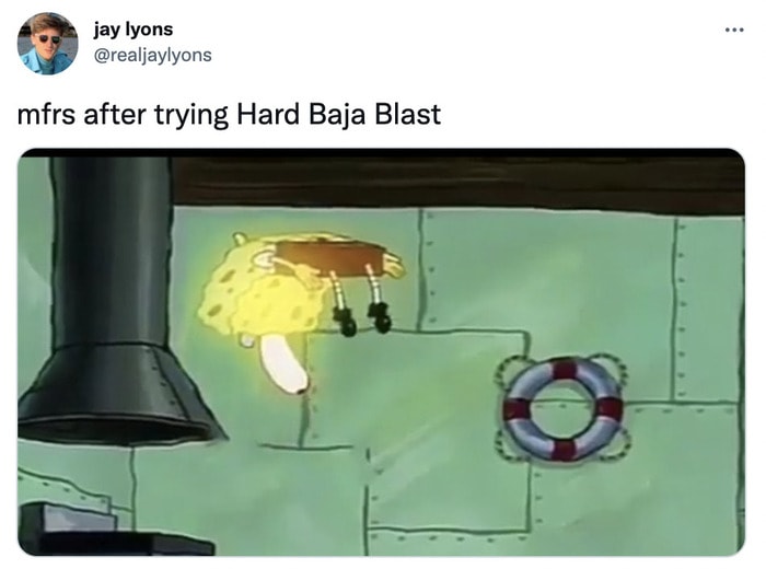 Hard Mtn Dew Baja Blast - spongebob