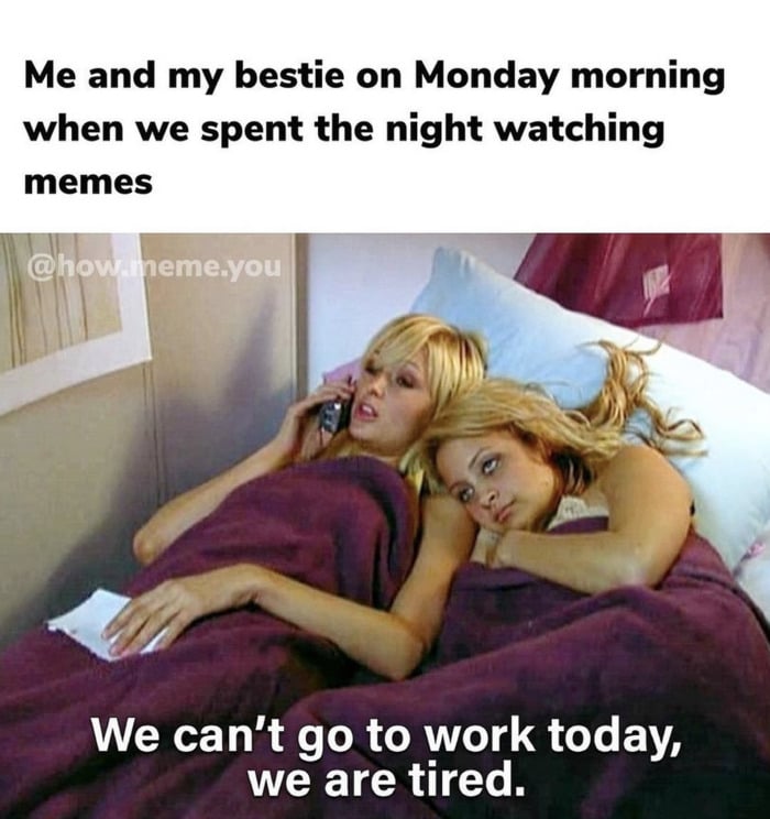 Monday Memes - stayed up looking at memes Paris and Nicole