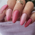 Pink Ombre Nails - almond nails shades of pink
