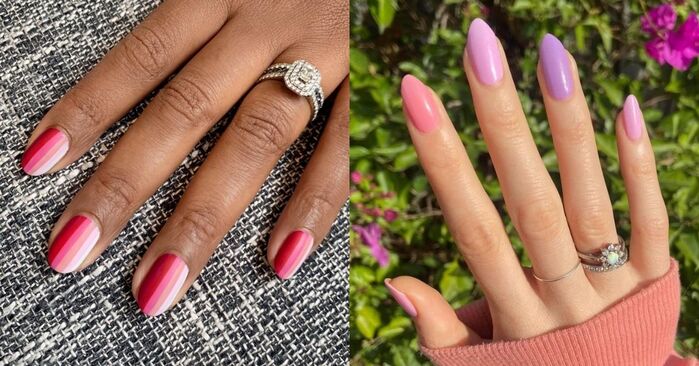 Pink Ombre Nails