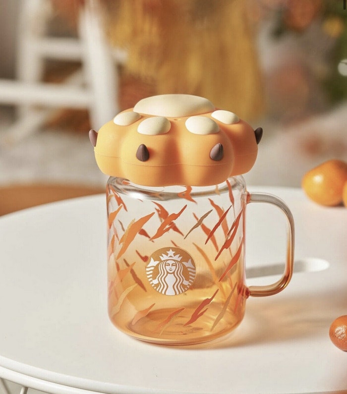 Starbucks Lunar New Year Cups - Tiger Paw Lid Mason Glass Cup